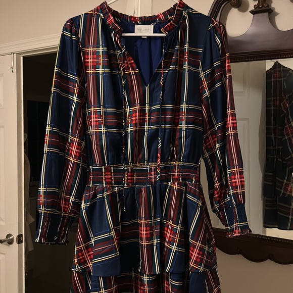 Sugarlips Plaid Ruffle Dress Small Holiday Christmas - Picture 4 of 5